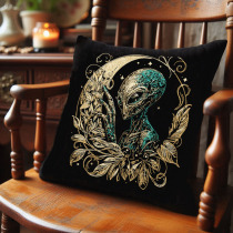 Grey - Alien im Mond Stickdesign